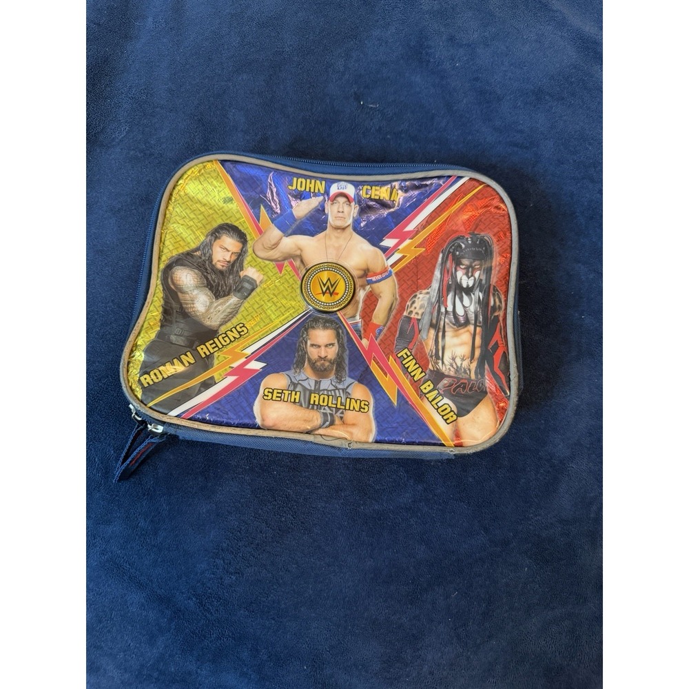 WWE Lunchbox John Cena Roman Reigns Seth Rollins Finn Balor Flame Design Kids